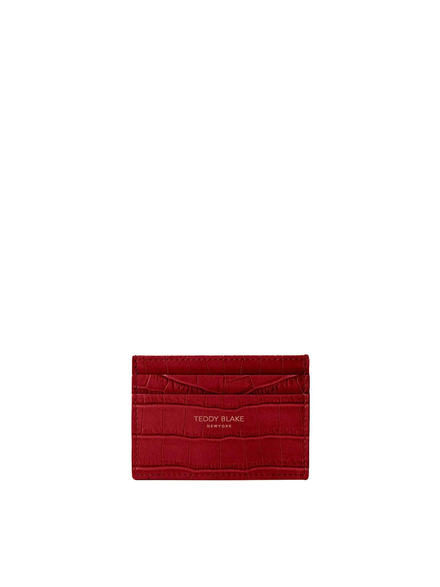 TB Cardholder Croco - Dark Red