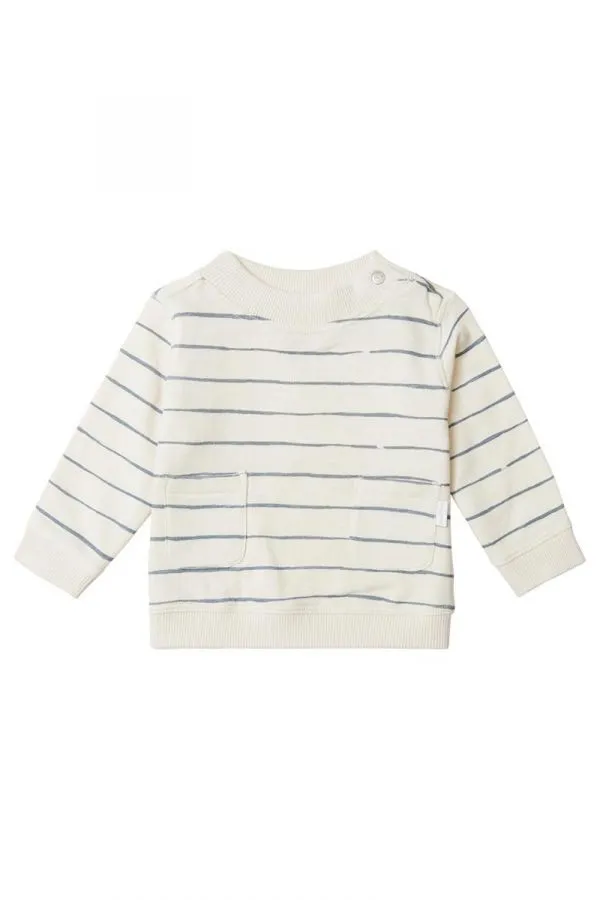 The Barrigton Stripe Sweatshirt - Whitecap - BABY