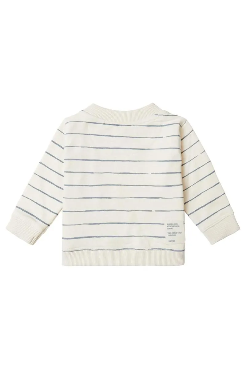 The Barrigton Stripe Sweatshirt - Whitecap - BABY