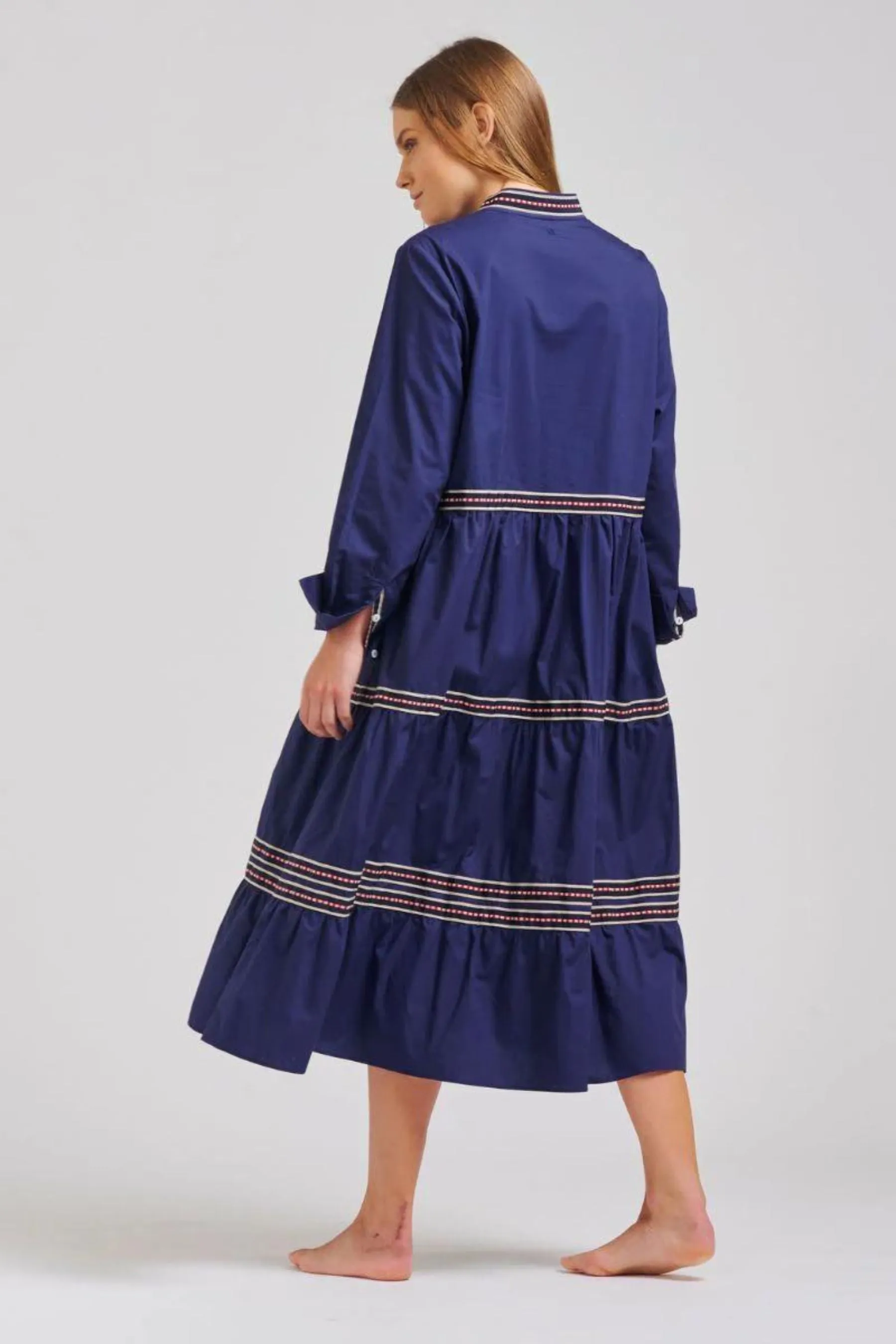 The Sandy Relaxed Tiered Dress | Navy