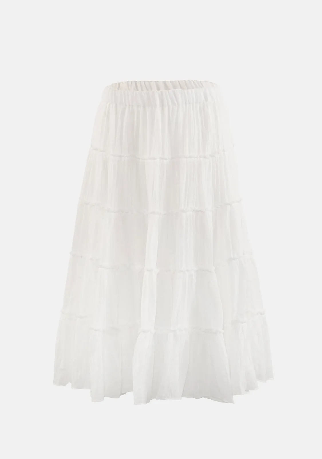 Tiered Midi Skirt