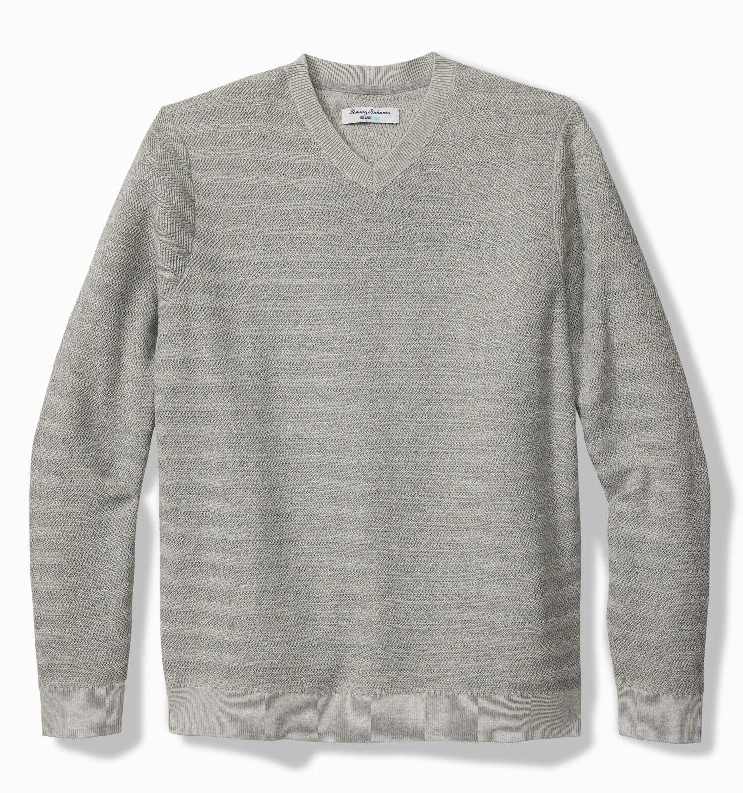 Tommy Bahama IslandZone IslandZone Coolside Course V-Neck Sweater - Grey Heather