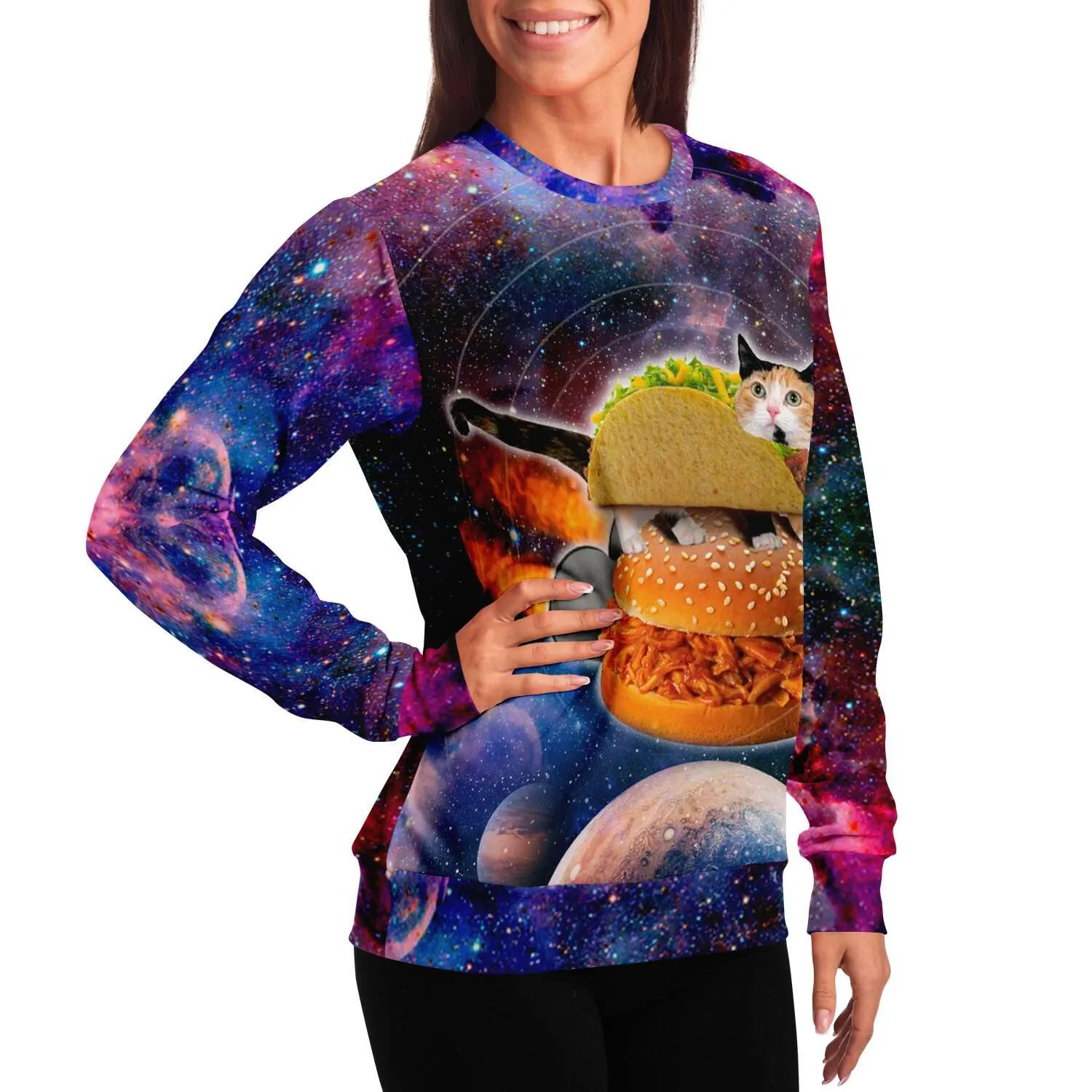 Trippy Space Kitty Sweater