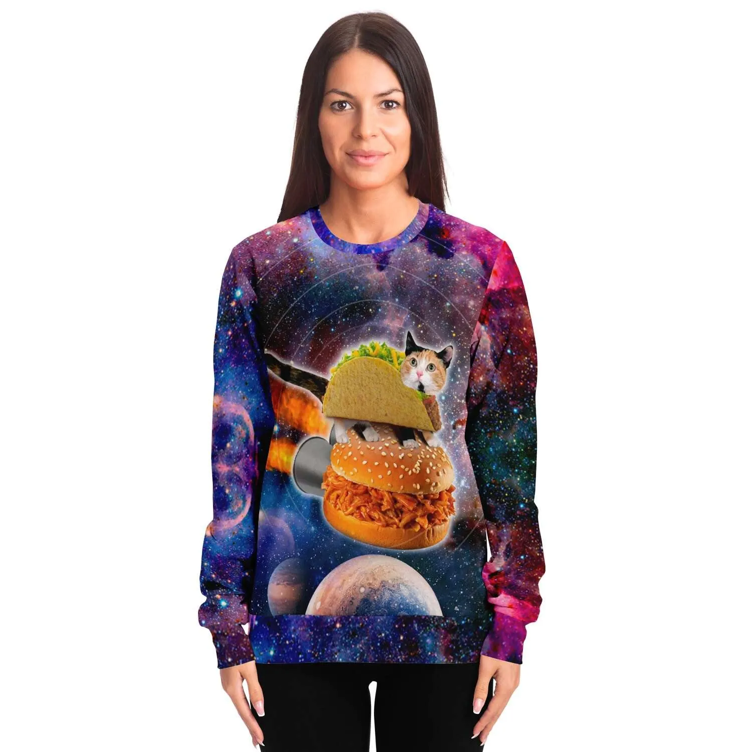 Trippy Space Kitty Sweater