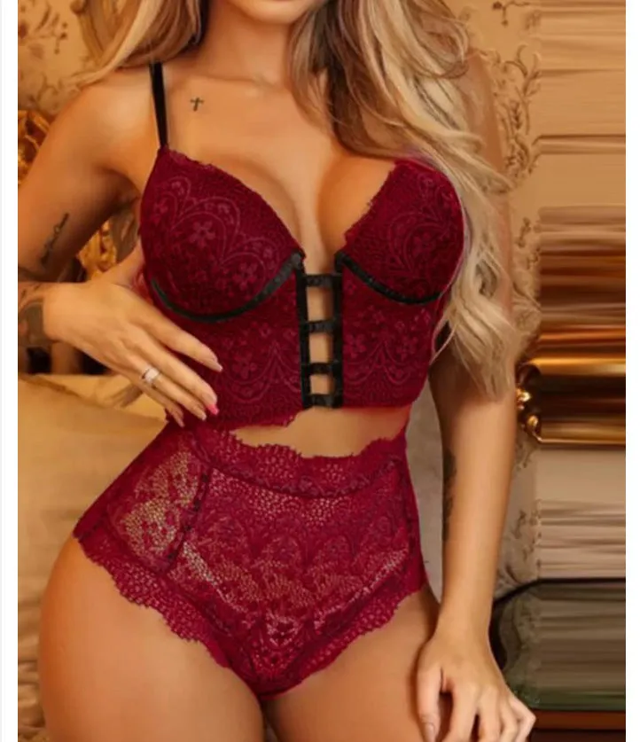 Two Piece Nightwear Bra Panties Suits