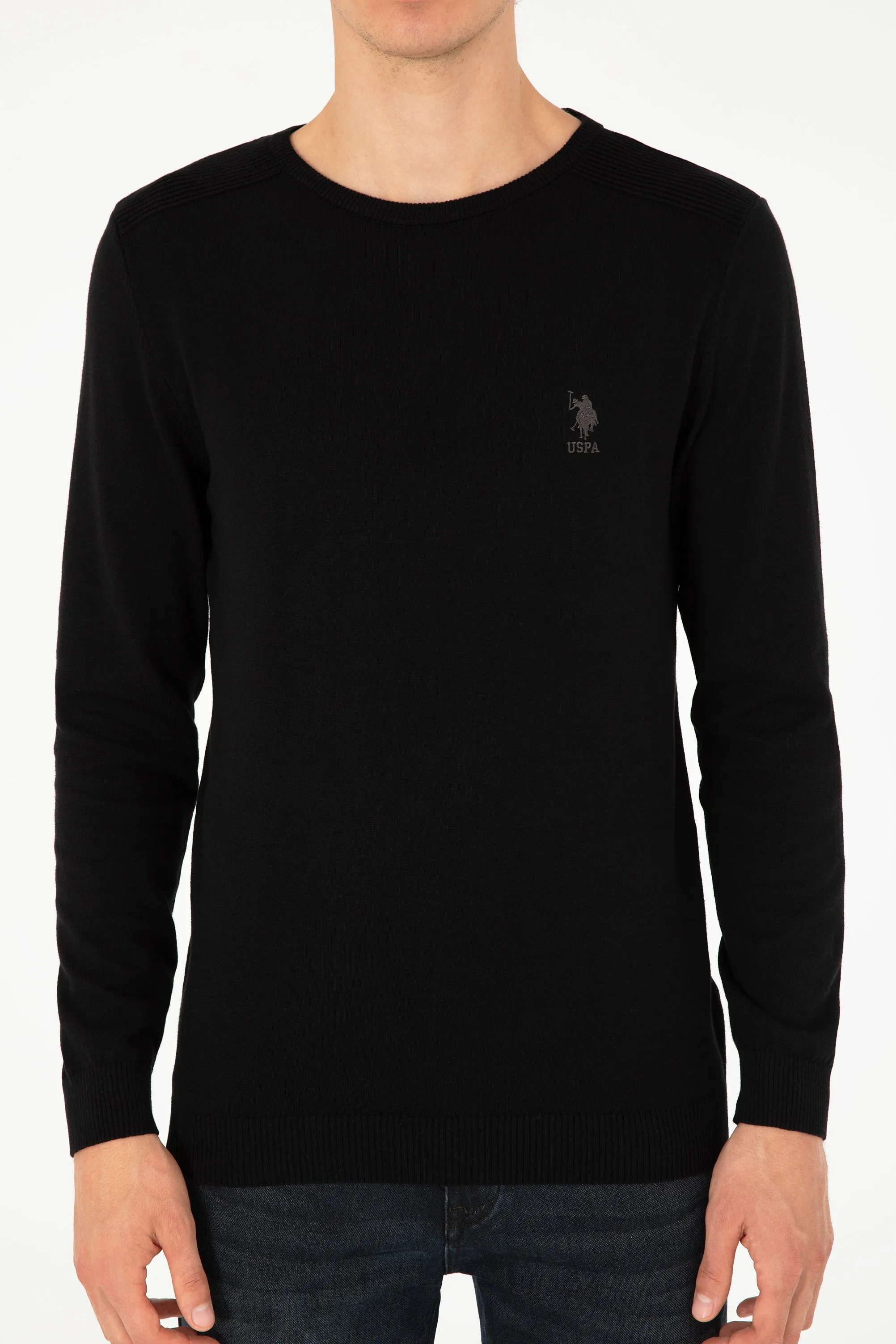 USPA M Jumper R/Neck  Black VR046 USPJR360 US POLO ASSN.