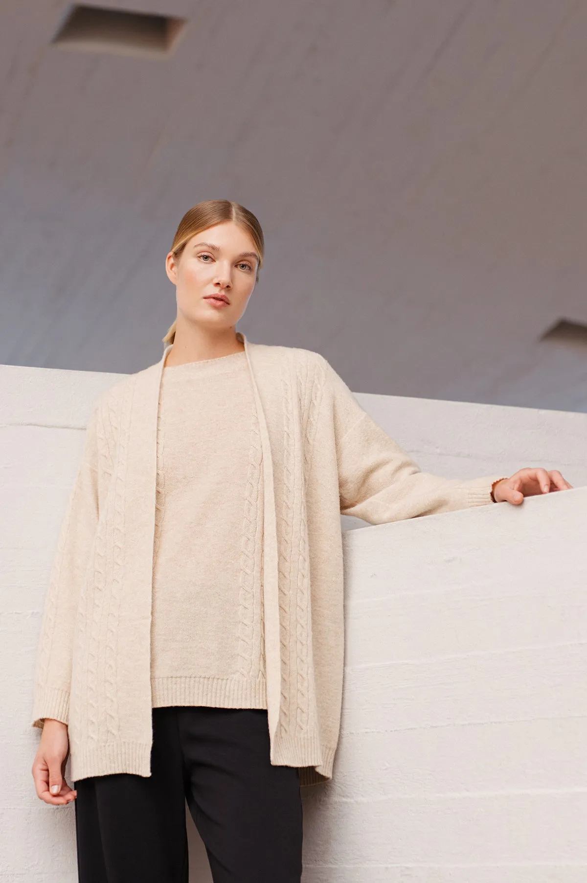 Vaara Knitted Sweater Light Beige