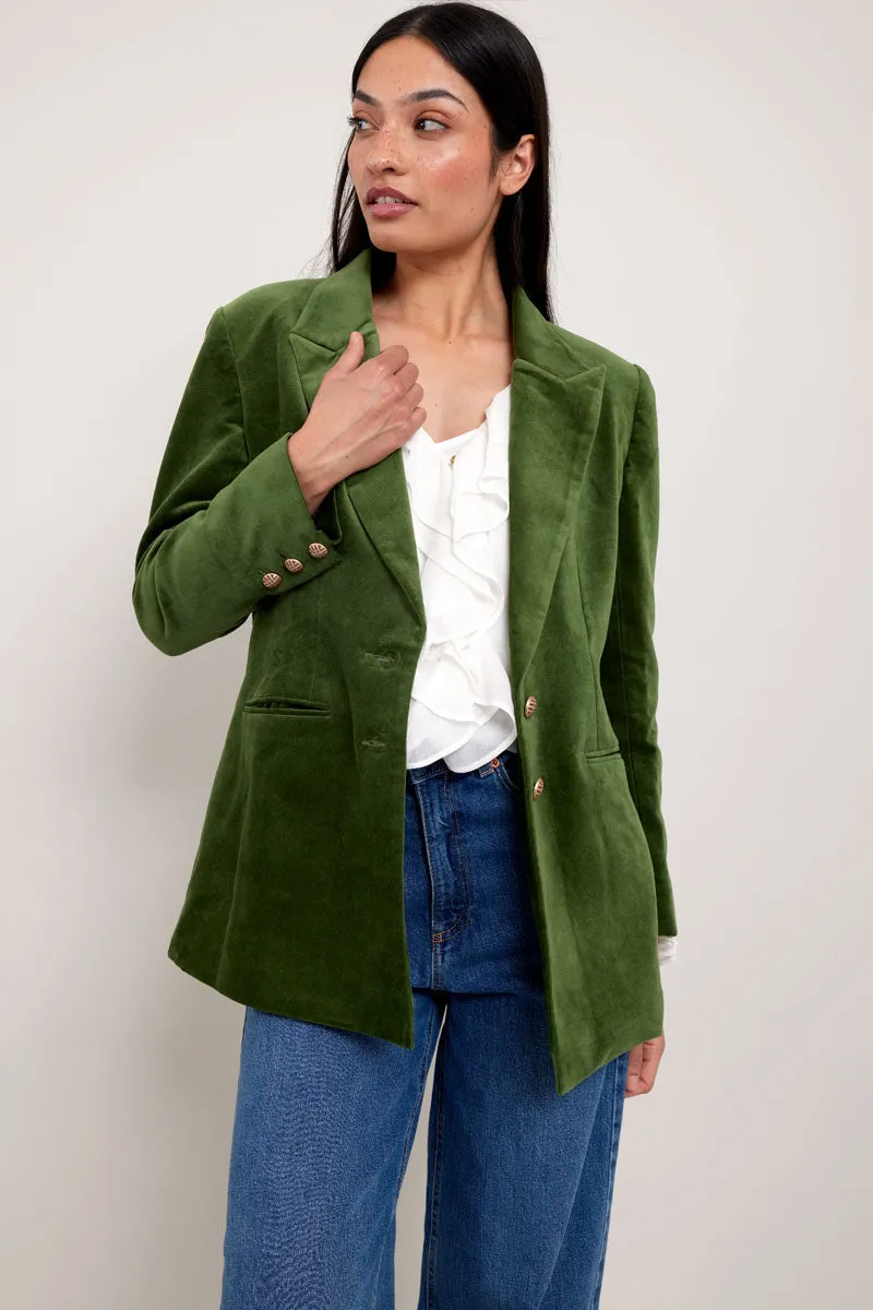 Velaris Green Velvet Blazer