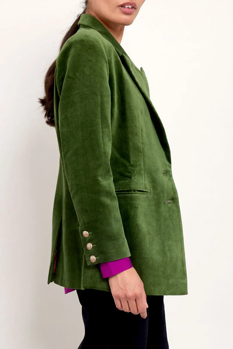 Velaris Green Velvet Blazer