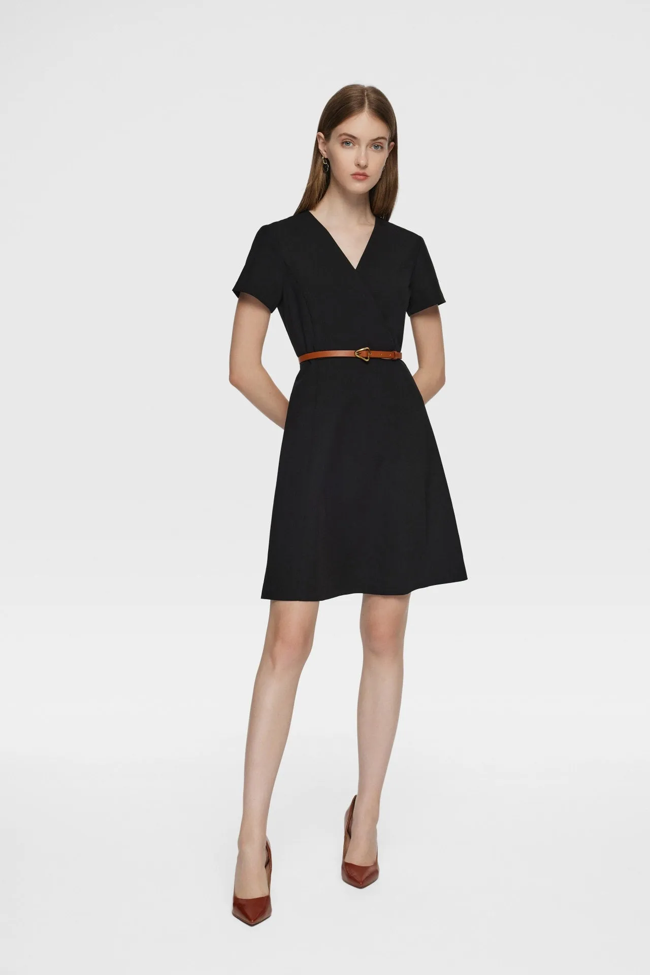 Veronica UV Protection Soft Touch Stretchable Twill Dress with Belt