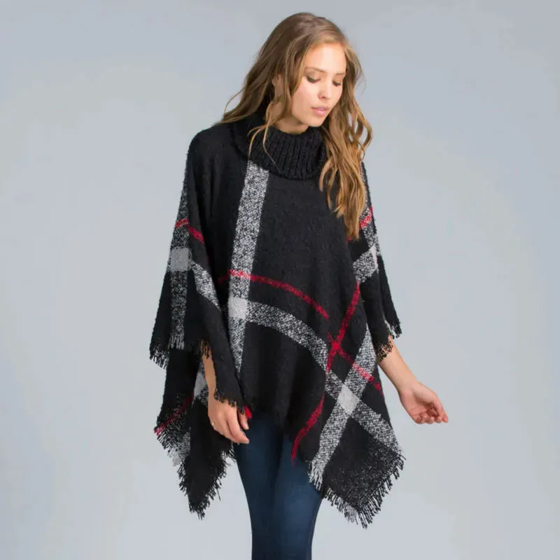 Warm Sweater Knitted Poncho