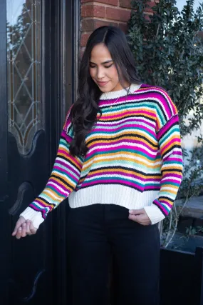 What’s Not To Love Multicolored Striped Sweater