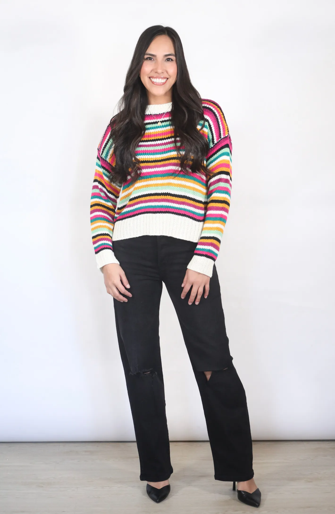 What’s Not To Love Multicolored Striped Sweater