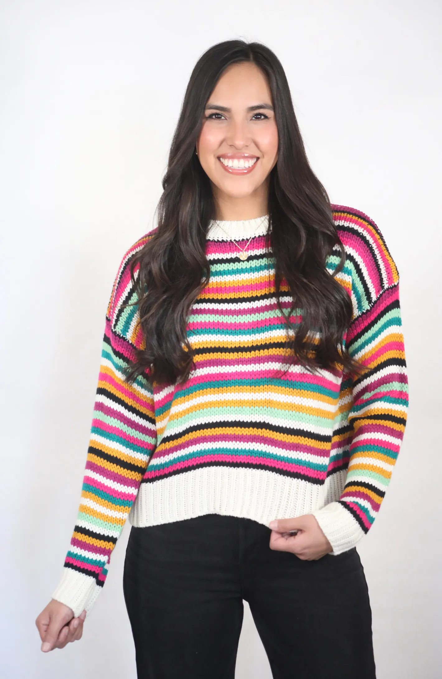 What’s Not To Love Multicolored Striped Sweater