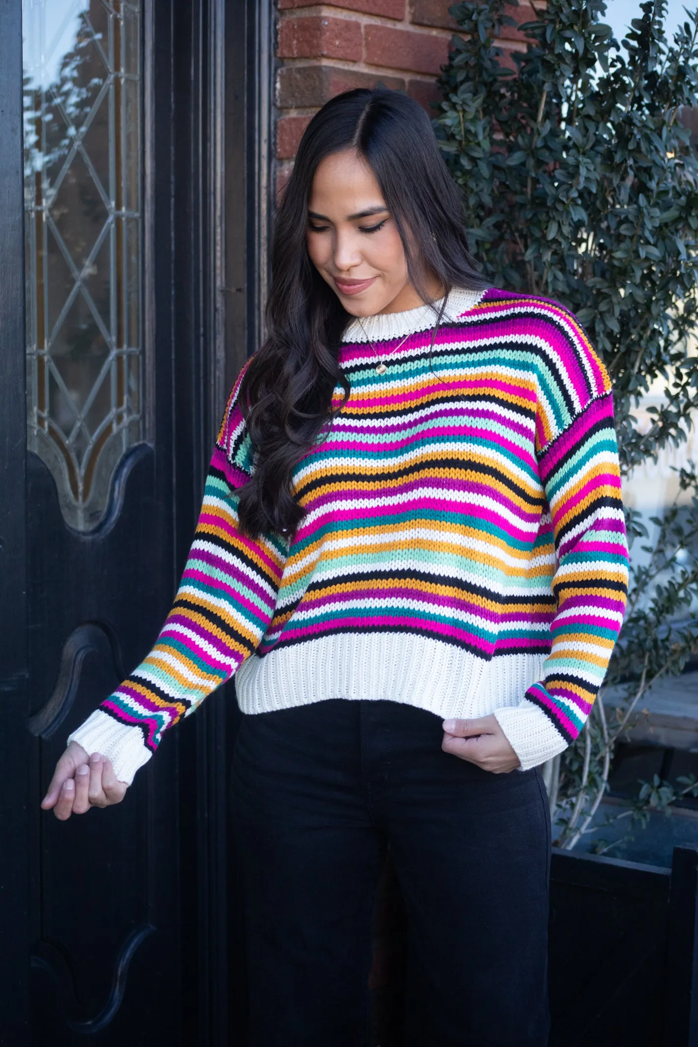 What’s Not To Love Multicolored Striped Sweater