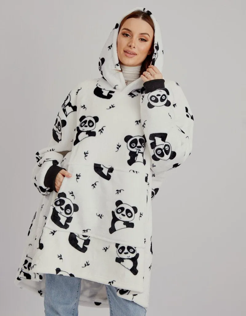 White Panda Blanket Jumper