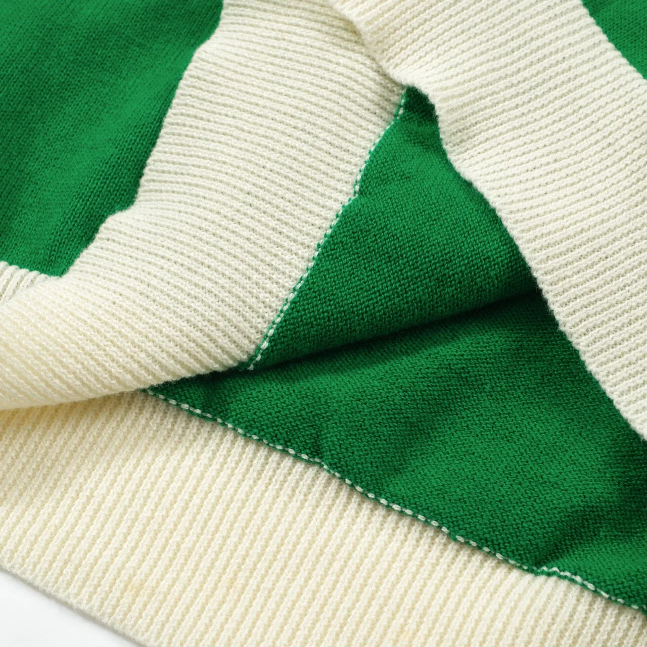 Women Green Knitted short Sleeves Knitwear