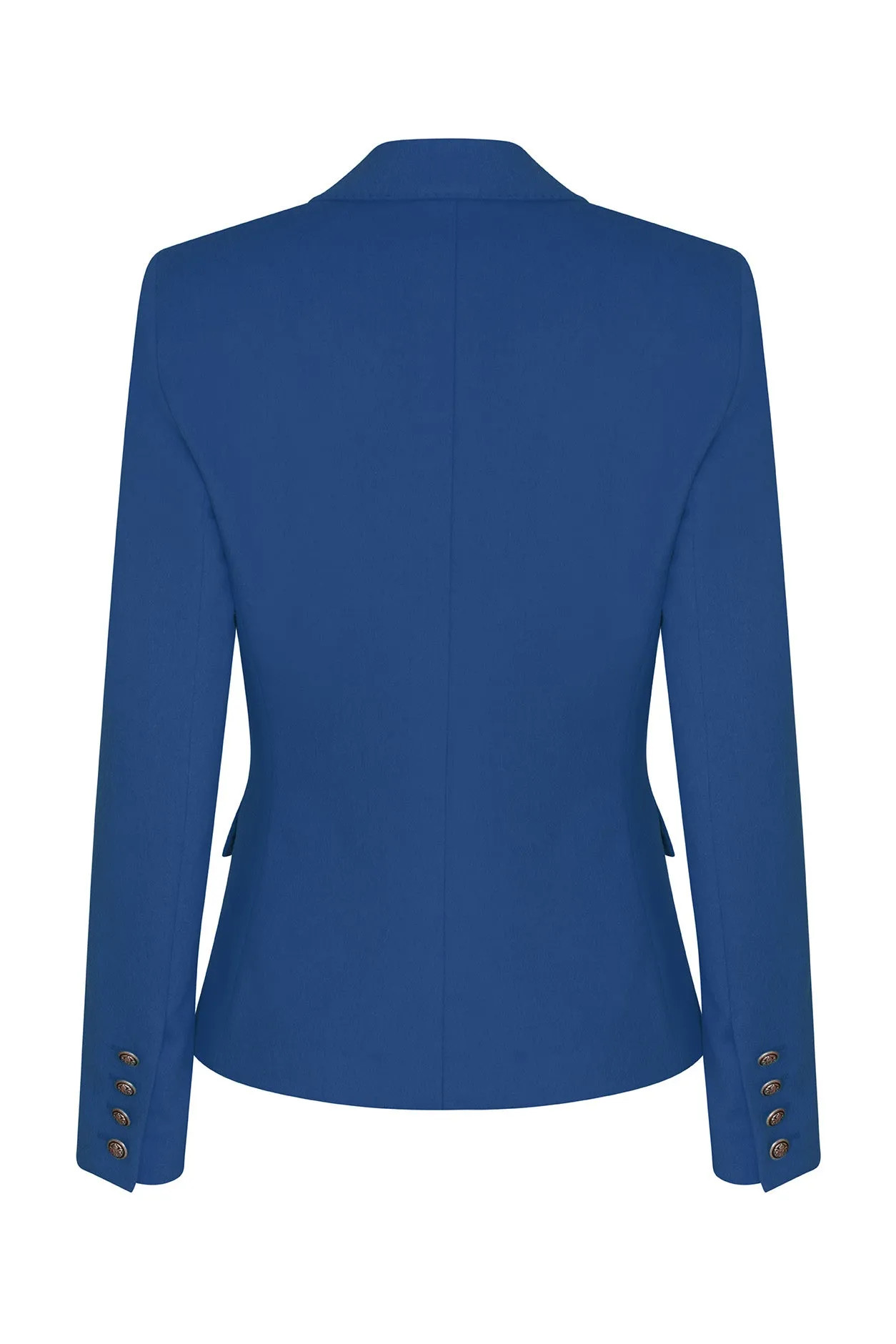 Wool Blazer Jacket in Royal Blue - Inez