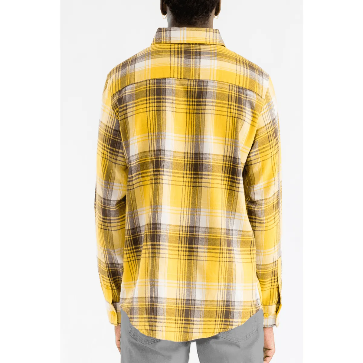 Yellow Checkered Flannel Shirt